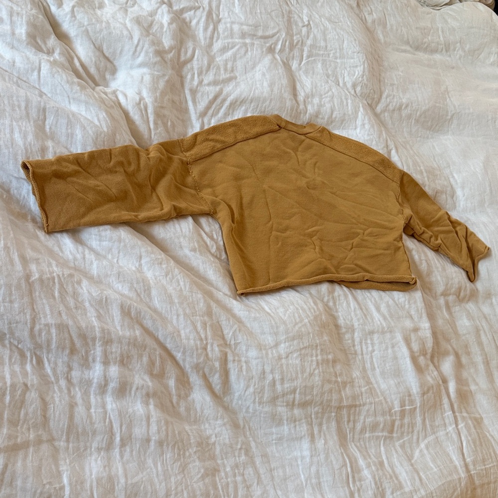 Mate the Label Crewneck Raw Hem Sweater Size S - Picture 2 of 2